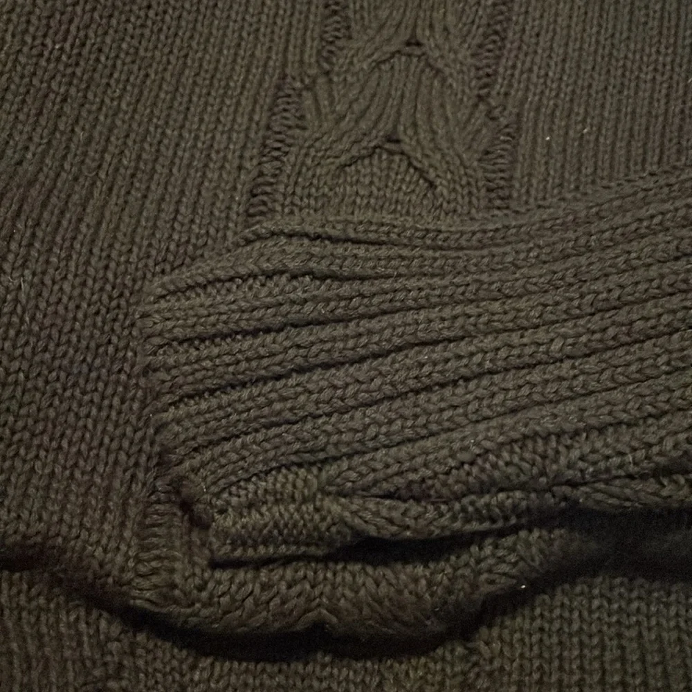 One Teaspoon Poison Classic Chunky Roll‎ Neck Cotton Knit Sweater Black S NEW